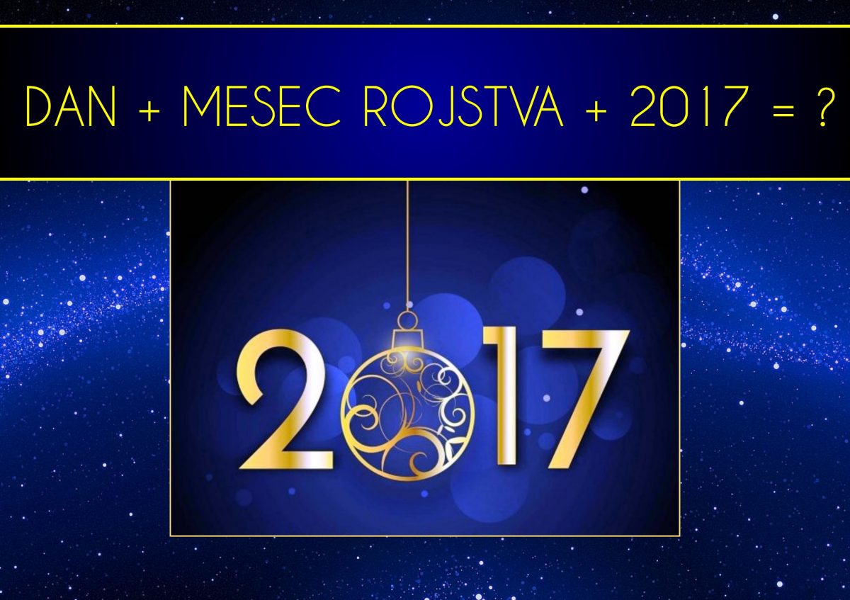 Katero število vpliva na vas v 2017? 1 2017