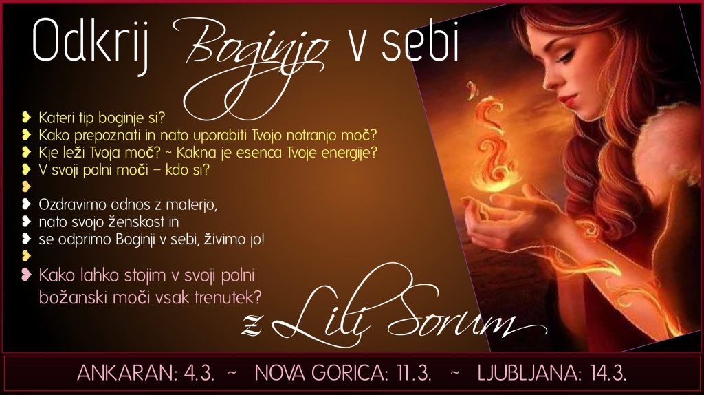 Odkrij Boginjo v sebi.datumi