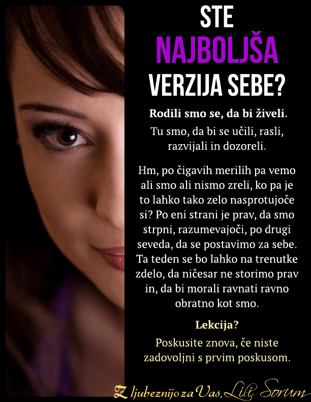 NuMeRoSKoP 18. – 24. 6. 2018: Ste najboljša izvedba sebe? 1