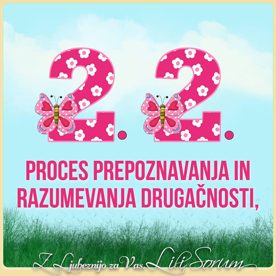 2. 2. 2019: proces prepoznavanja in razumevanja drugačnosti poteka do 22. 2. 2019 1
