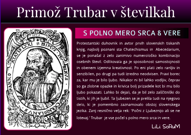 Primož Trubar v številkah 3 Primož Trubar v številkah 3
