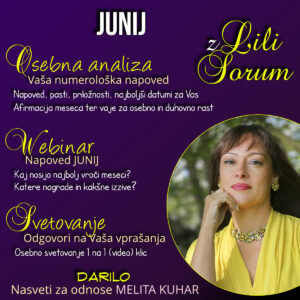 Lili Sorum JUNIJ poletni trojček numerologija Lili Sorum JUNIJ poletni trojček numerologija